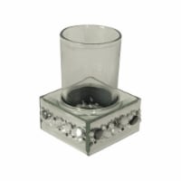 Bathroom Tumbler Toothbrush Holder With Gems Silver 90401