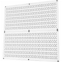 Wall Control 32 x 16 Horizontal Pegboard Garage Tool Organizer, White (2 Pack)