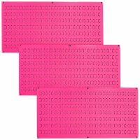 Wall Control 32 x 16 Horizontal Pegboard Garage Tool Organizer, Pink (3 Pack)