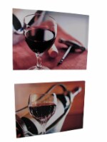Pair of Wine Themed Printed Canvases