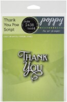 Poppystamps Metal Dies-Thank You Poe Script