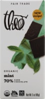 Theo Chocolate Organic Fair Trade 70% Dark Chocolate Mint Bar