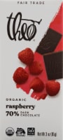 Theo® Chocolate Raspberry 70% Dark Chocolate