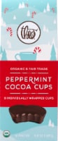 Theo Chocolate Peppermint Cocoa Cups Holiday Candy Perspective: Main