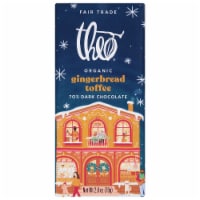 Theo® Chocolate Gingerbread Toffee Holiday Candy Bar Perspective: Main