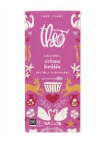 Theo® Chocolate Creme Brulee Milk Chocolate Bar Perspective: Main