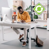 Ecotex Enhanced Polymer Rctglr Chair Mat Hard Floors48X51 FRECO124851EP
