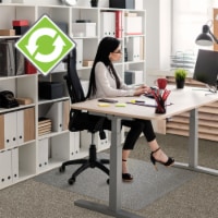 Ecotex Enhanced Polymer Rectangular Chair Mat for Carpets up to 3/8  - 39  x 48