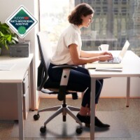 Floortex Anti-Microbial Rect Chair Mat for Carpets Clear Size 48 x 60 inch