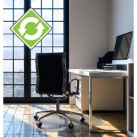 Floortex Ecotex Recycled 48 x 51 Rectangular Chair Mat for Hard Floors Recycled PET