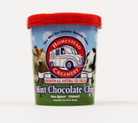Homestead Creamery Mint Chocolate Chip Ice Cream Tub Perspective: Main