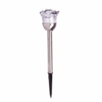 Crosslight Rose Flower Solar Light - Silver Perspective: Main