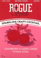 Rogue Cranberry Elderflower Sparkling Craft Cocktail Vodka Soda Perspective: Main