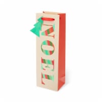True Fabrications Noel Single Bottle Wine Bag - Pink/Salmon