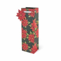 True Fabrications Poinsettia Single Bottle Wine Bag Perspective: Main
