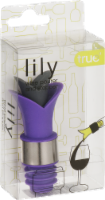 True Fabrications Lily Wine Pourer and Stopper - Purple