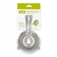 True Fabrications Hawthorne Stainless Steel Cocktail Strainer - Silver