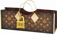 True Fabrications Logo Purse Wine Bag - Brown