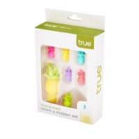 True Fabrications Tropic Silicone Pineapple Charms and Bottle Stopper Multi-Color