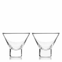 Viski® Raye Crystal Heavy Base Martini Glasses Perspective: Main