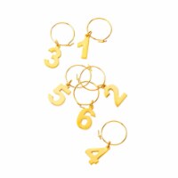 Viski 3766 Belmont Gold Plated Wine Charms Perspective: Main