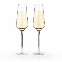 Viski Raye Crystal Angled Champagne Flutes Perspective: Main
