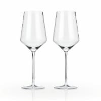 Viski Raye Crystal Angled Bordeaux Glasses Perspective: Main