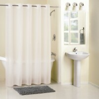 Surefit 71 In. x 74 In. Frost Hookless Shower Curtain with Liner RBH14FC844