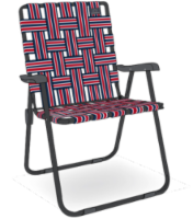 Caddis Sports Retro Camp Chair - Red/Blue Perspective: Main