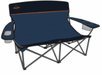 Alpine Mountain Gear Navy & Orange Quilted Low Loveseat Perspective: Main