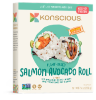 Konscious™ Plant-Based Salmon Avocado Roll with Ginger Tamari Glaze Perspective: Main