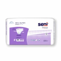 Seni Super Adult Incontinence Brief M Heavy Absorbency Breathable, S-ME25-BS1, Heavy, 25 Ct