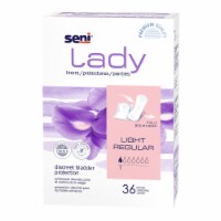 Seni Lady Light Female Incontinent Pad Regular Length 7.3 Inch Length S-1L36-PS1, 216 Ct