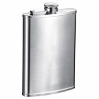 Visol VF5039 Lauraus Satin Finish Stainless Steel 8oz Hip Flask