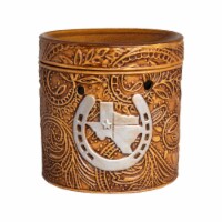 Scentsationals Texas Leather Embossed Full-Size Wax Warmer with 25 W Light Bulb