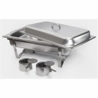Cookpro 585 9 Quart Excelsteel Rectangular Chafing Dish Set - Silver