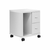 Printer Cart, Rolling File Cabinet, Mobile, Storage, Work, Laminate, White,