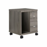 Printer Cart, Rolling File Cabinet, Mobile, Storage, Work, Laminate, Brown,