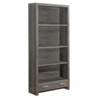 Bookshelf, Bookcase, 5 Tier, 72 h, Office, Bedroom, Laminate, Brown, Contemporary, Modern
