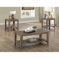 Table Set, 3pcs Set, Coffee, End, Side, Accent, Living Room, Laminate, Brown, Transitional