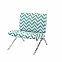 Accent Chair, Armless, Fabric, Living Room, Bedroom, Fabric, Metal, Green, Chrome,