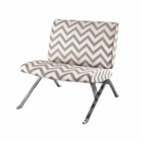 Accent Chair, Armless, Fabric, Living Room, Bedroom, Fabric, Metal, Brown, Chrome,
