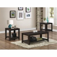 Table Set, 3pcs Set, Coffee, End, Side, Accent, Living Room, Laminate, Brown, Transitional