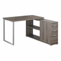 Right Set-up, Storage Drawers, L Shape, Work, Laptop, Metal, Laminate, Brown, Grey,