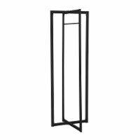 Coat Rack, Hall Tree, Free Standing, Hanging Bar, Entryway, 72 h, Bedroom, Metal, Black,