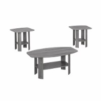Table Set, 3pcs Set, Coffee, End, Side, Accent, Living Room, Laminate, Grey, Transitional