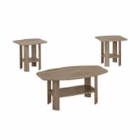 Table Set, 3pcs Set, Coffee, End, Side, Accent, Living Room, Laminate, Brown, Transitional