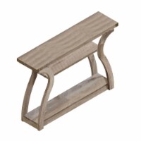 Monarch Modern 3 Shelf 47  Wood Console Accent Side End Table in Dark Taupe