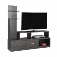 Media Entertainment Center, Storage Cabinet, Living Room, Bedroom, Laminate, Grey,