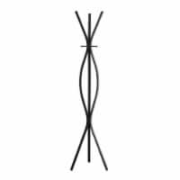 Monarch Specialties I 2051 72 in. Contemporary Style Coat Rack - Black, Metal